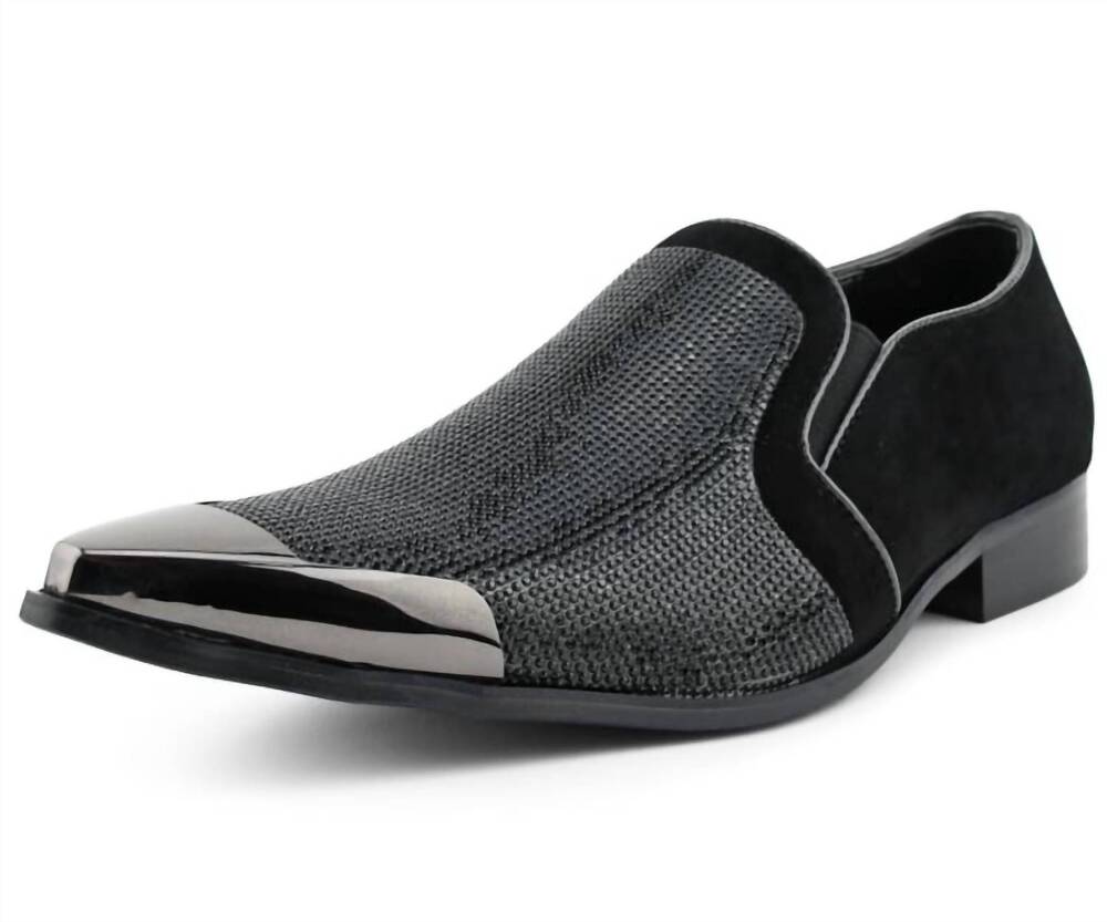 NEW BOLANO men's dezzy rhinestone dress shoes in black